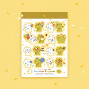 BlueBean Bean and Frogaaa Sticker Sheet