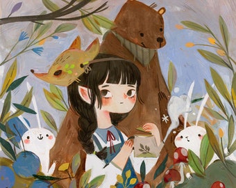 BlueBean Forest Friends Illustration Art