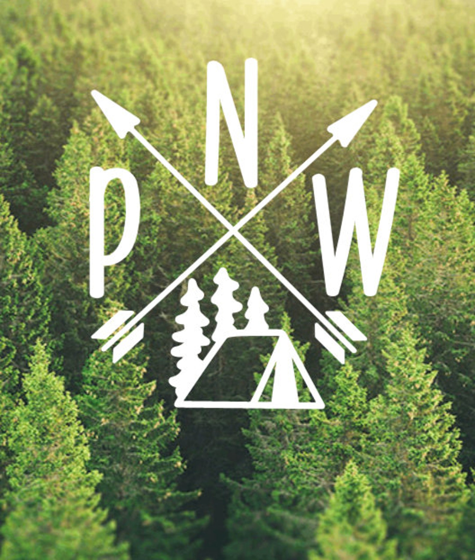 Pacific North West Decal Oregon Decals For Car PNW Stickers Etsy