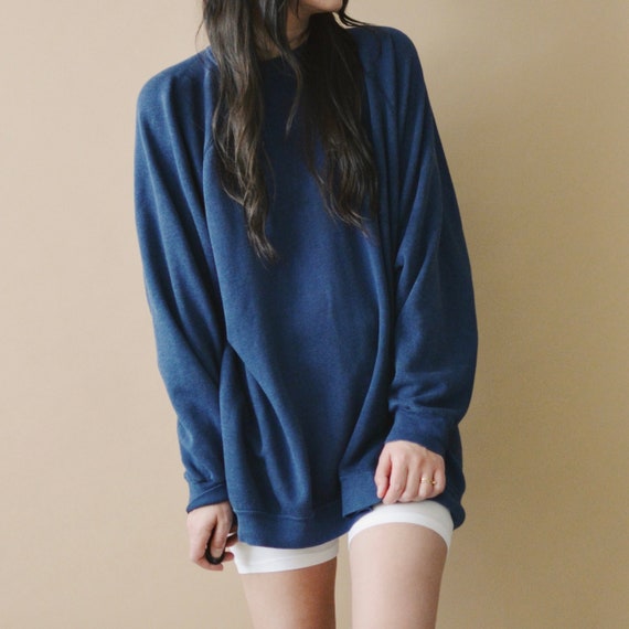 80s Oversized Raglan Crewneck Sweatshirt