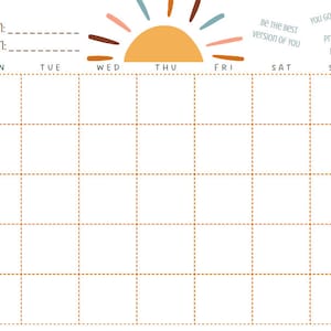 Workout Calendar - Digital Download