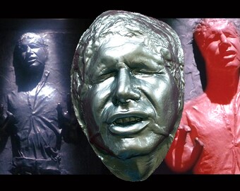 Han Solo in Carbonite Harrison Ford Life Mask Prop Star Wars Empire Jedi