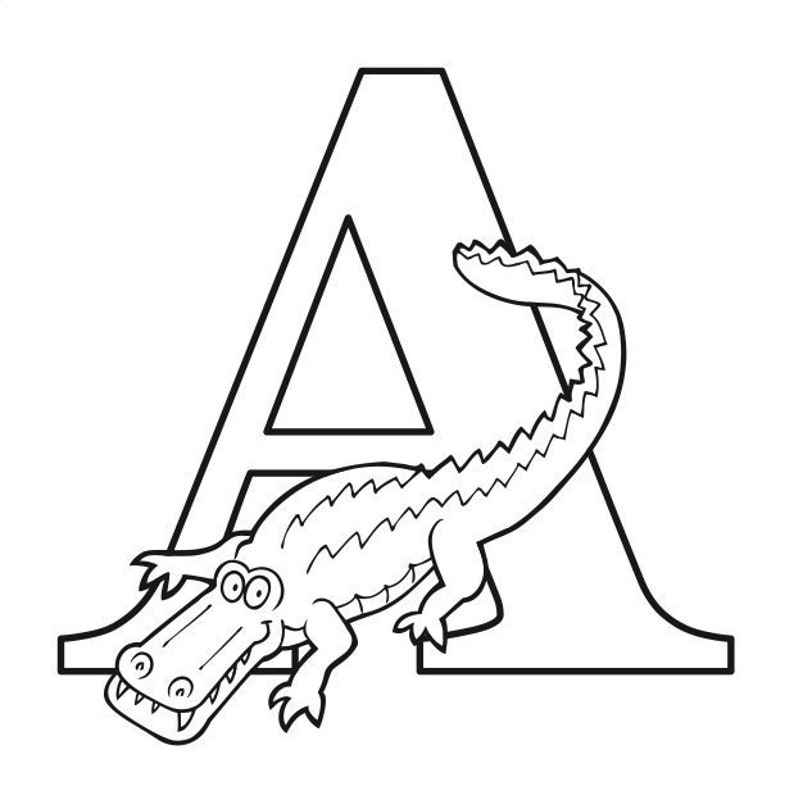 Letter A Coloring Page | Etsy