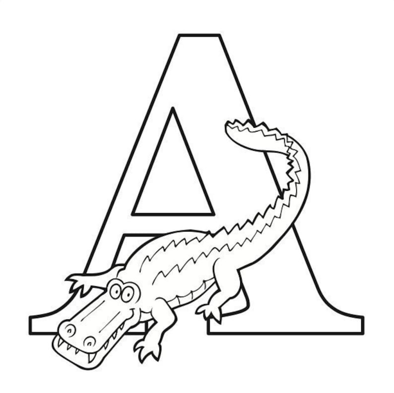 Letter A Coloring Page | Etsy