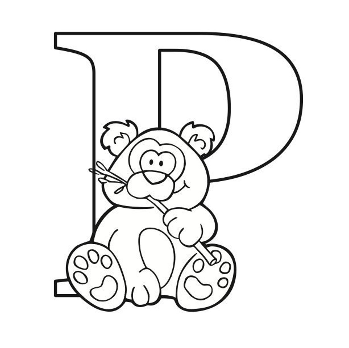 Letter P Coloring Page  Etsy