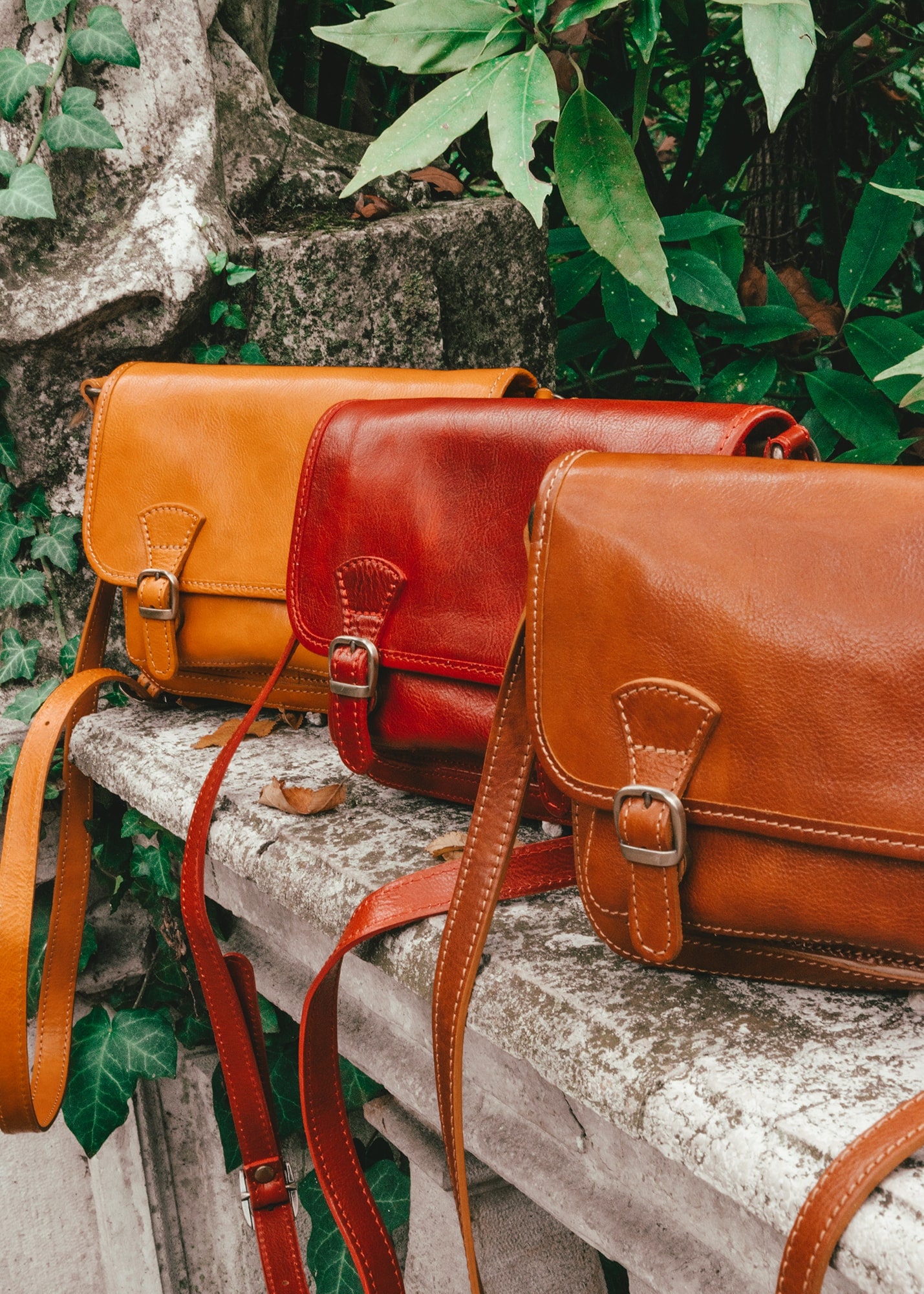 Leather Crossbody Bag Medium Brown Leather Purse Handcrafted Etsy