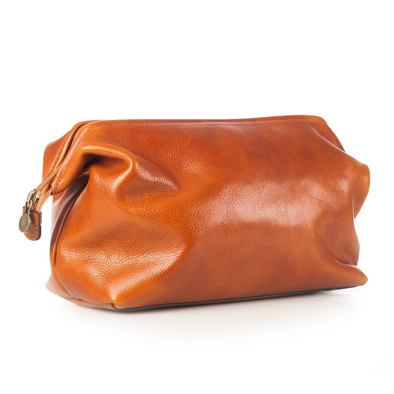 Italian Leather Dopp Kit Personalized Toiletry Bag Mens Etsy