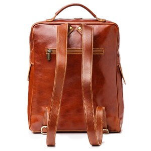 Leather MacBook Backpack Brown Full Grain Leather Purse - Etsy