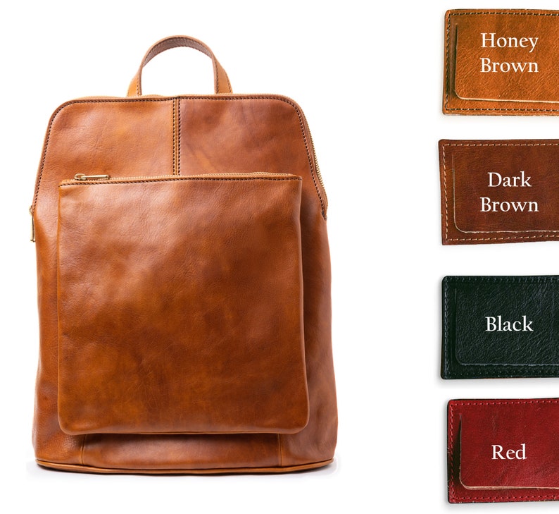 Leather Backpack Italian Handbags Handcrafted Backpack Work Etsy