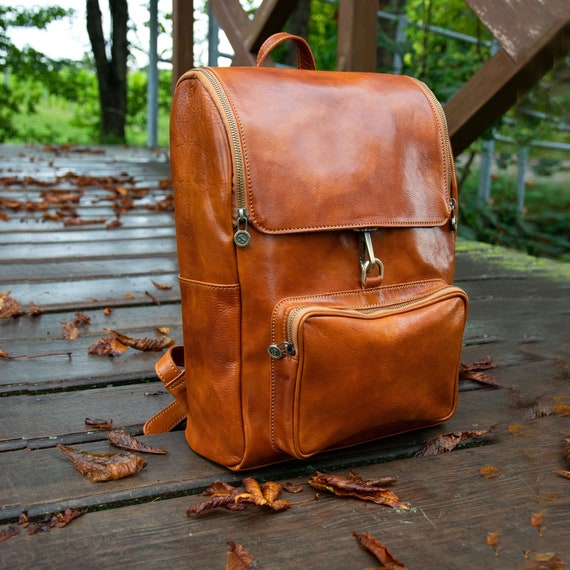 oversized leather backpack