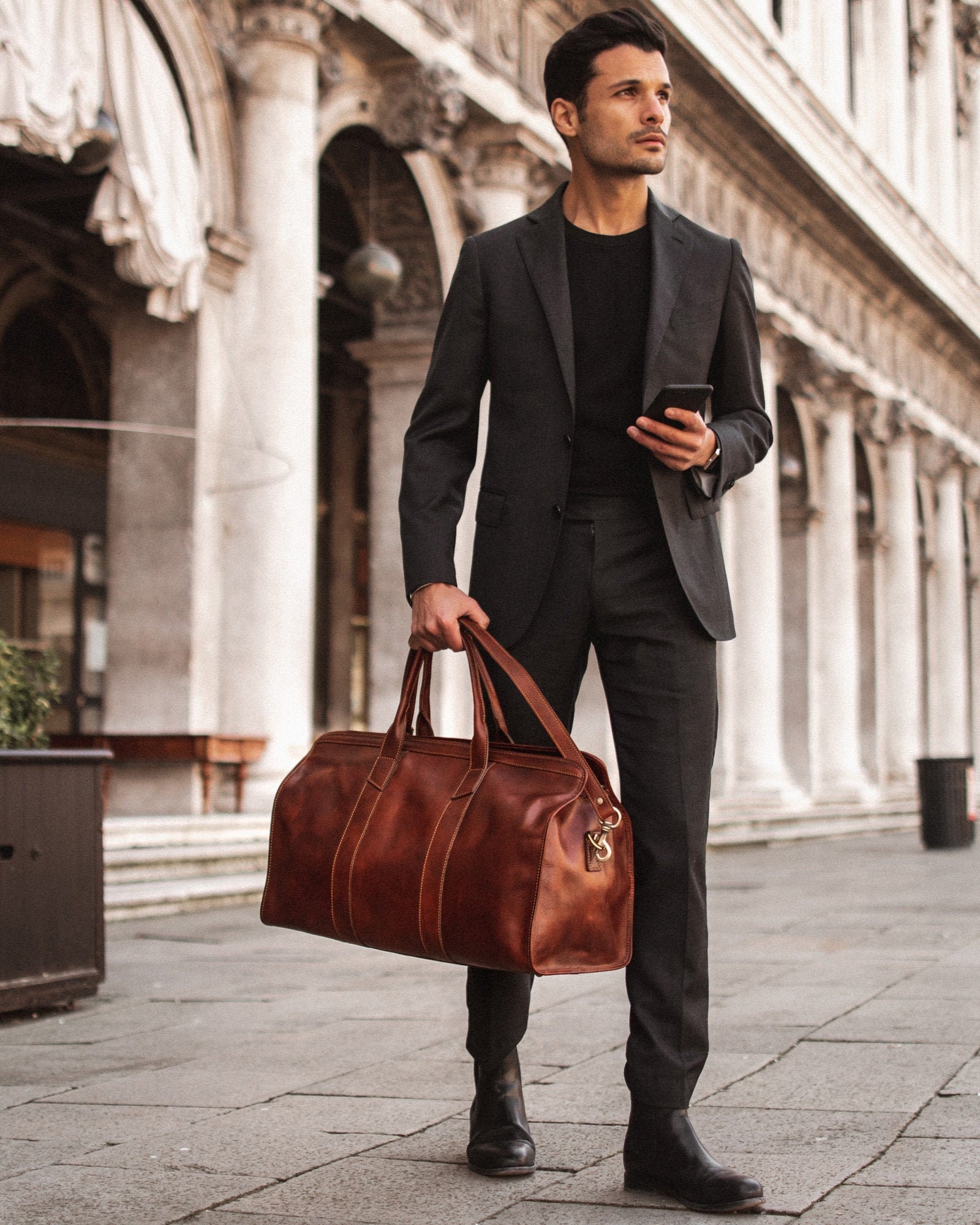 Leather duffel bag - .de