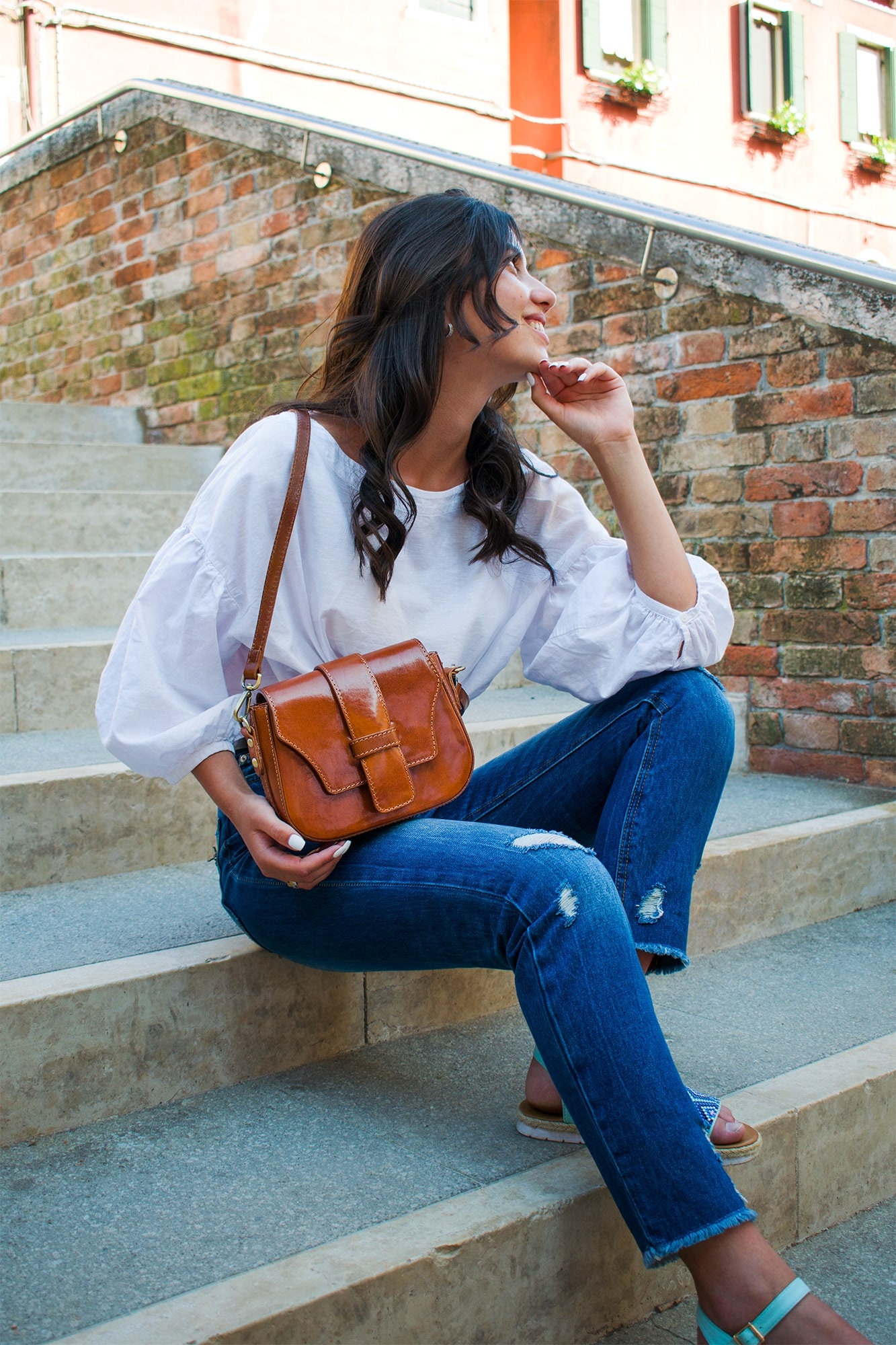 Crossbody Bag for Women Small leather purse Brown leather Etsy