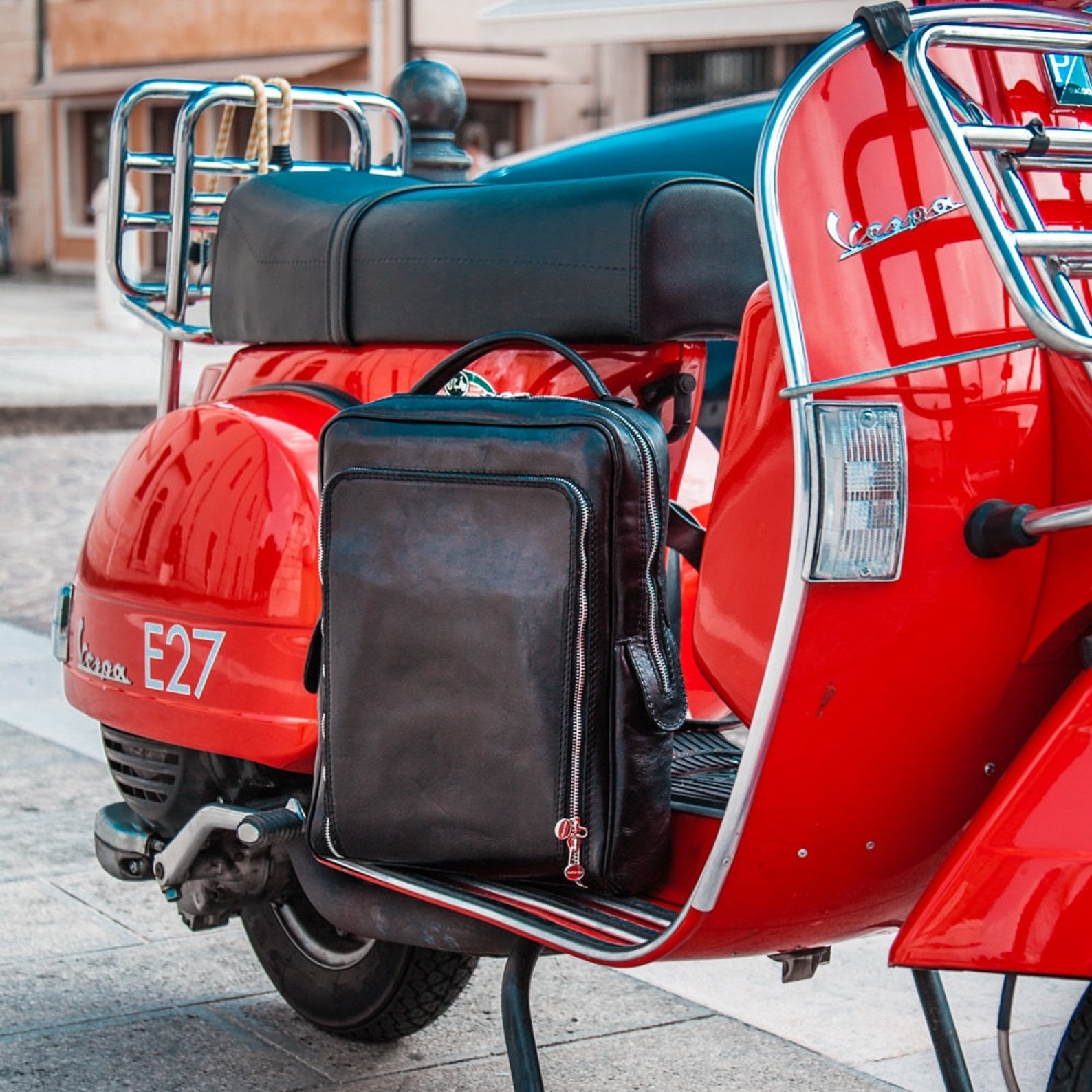 Leather Laptop Backpack Vintage Black Leather Backpack Etsy