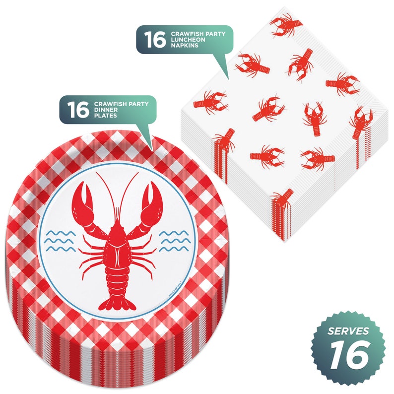 Crawfish Boil Party & Seafood Party Supplies Crawfish Paper Etsy