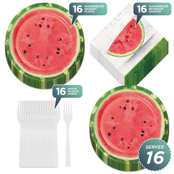 Watermelon plates clearance and napkins