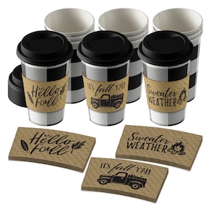 Plaid Disposable Coffee Cups - Etsy