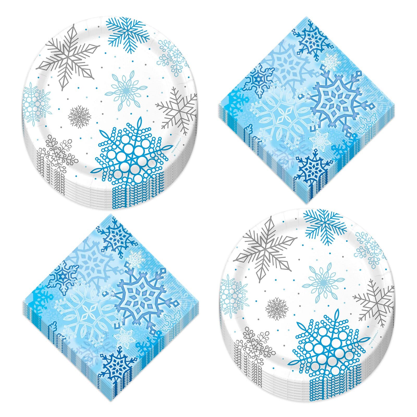 Umigy 100 PCS Christmas Snowflake Oval Paper Plates 10 x 12 Disposable  Paper Plates Winter Snow Themed Dinner Plates Red and White Snowflake  Plates