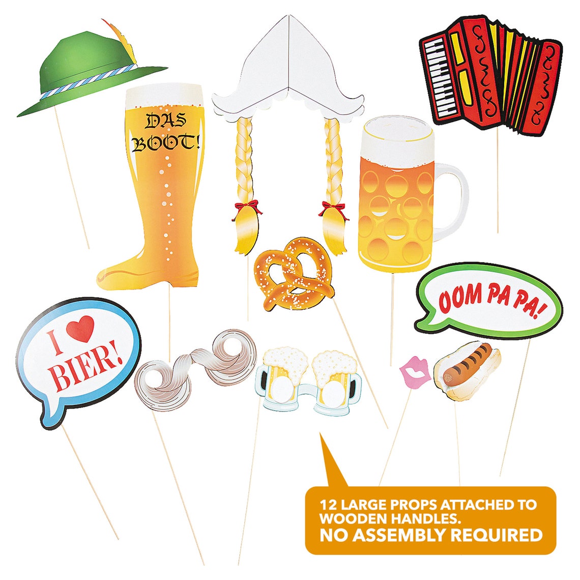 Oktoberfest Party Photo Booth Kit Pre-assembled Props and - Etsy UK