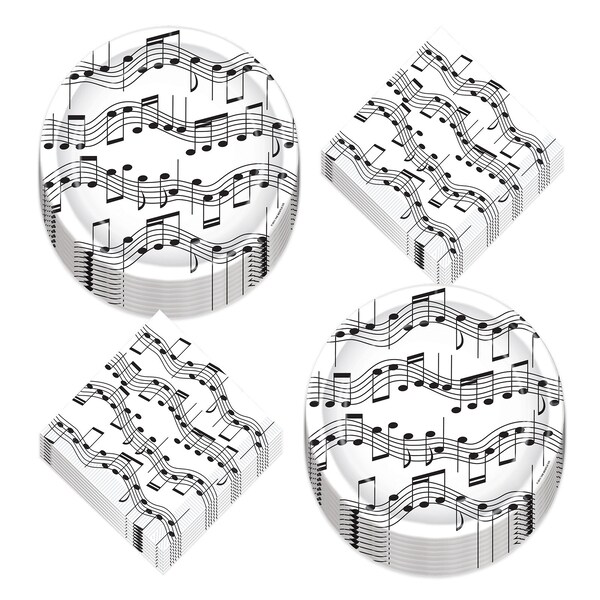 Music Note Paper Plates Etsy