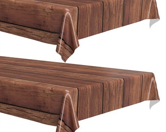Plastic Table Cover Wood - Etsy