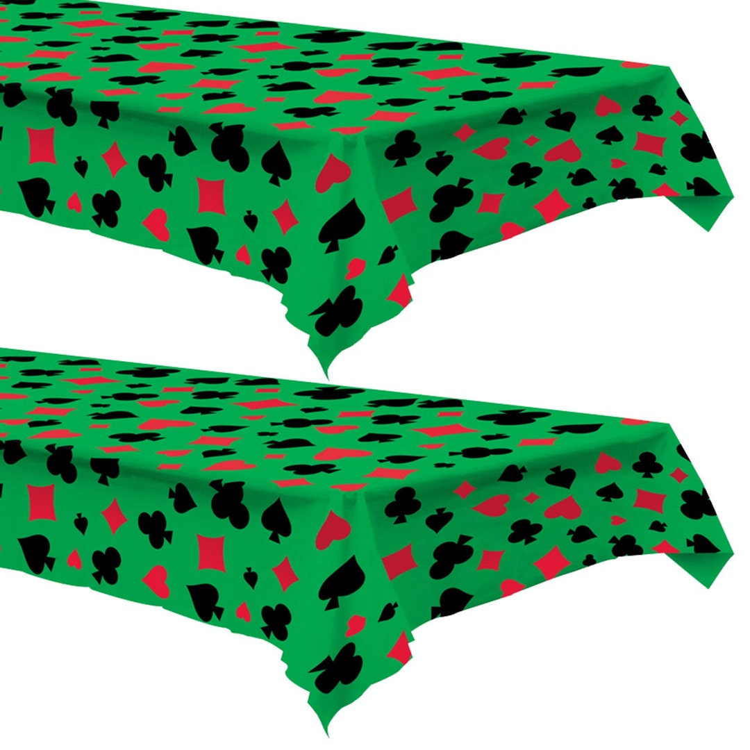 Card Game Night Party Supplies Plastic Table Cover for Casino Night