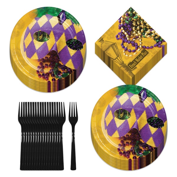 mardi gras dessert plate