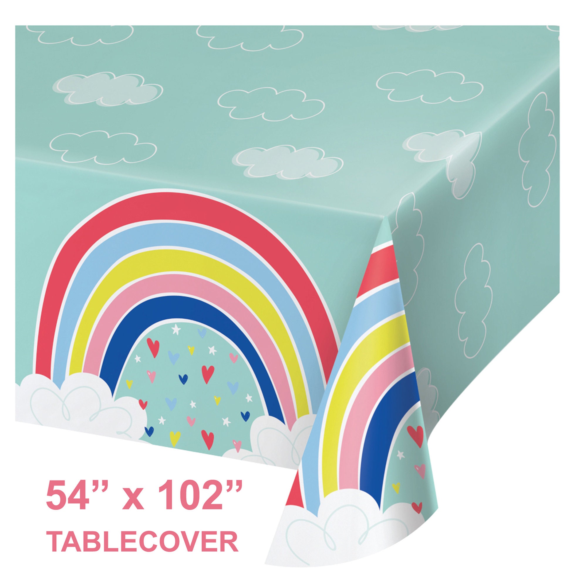 Rainbow Party Supplies Dessert Plates Napkins and Cups for Etsy