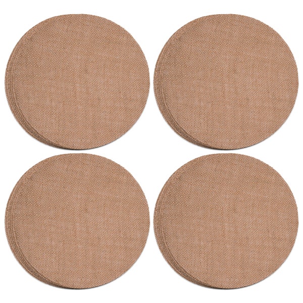 Burlap Round Placemats - 12" Diameter Burlap Circle Rustic Table Decorations (Set of 24)