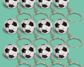 Soccer Ball Party Favor Keychains, 12 Count