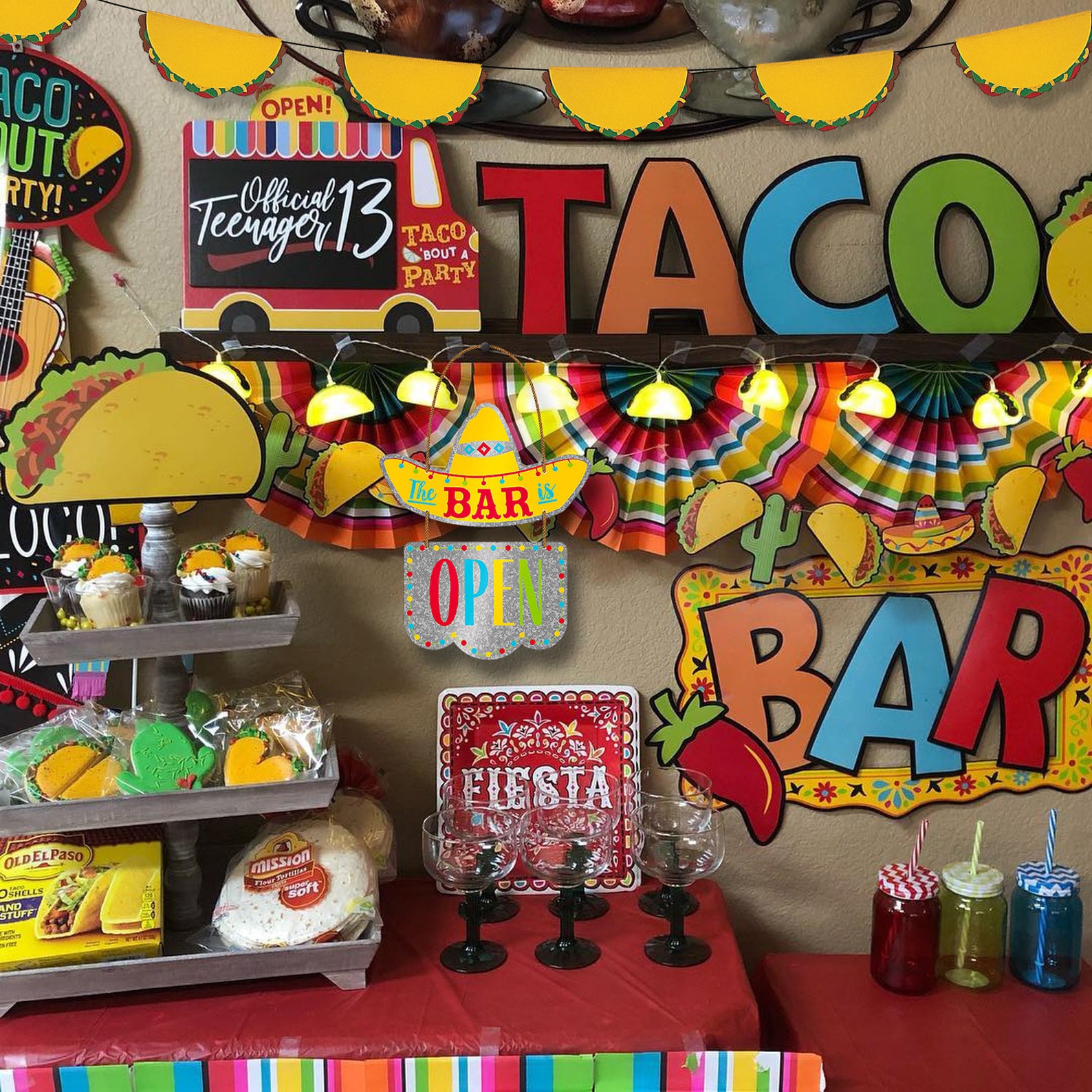 Fiesta Taco Bar Party Supplies and Decorations for Mexican Etsy