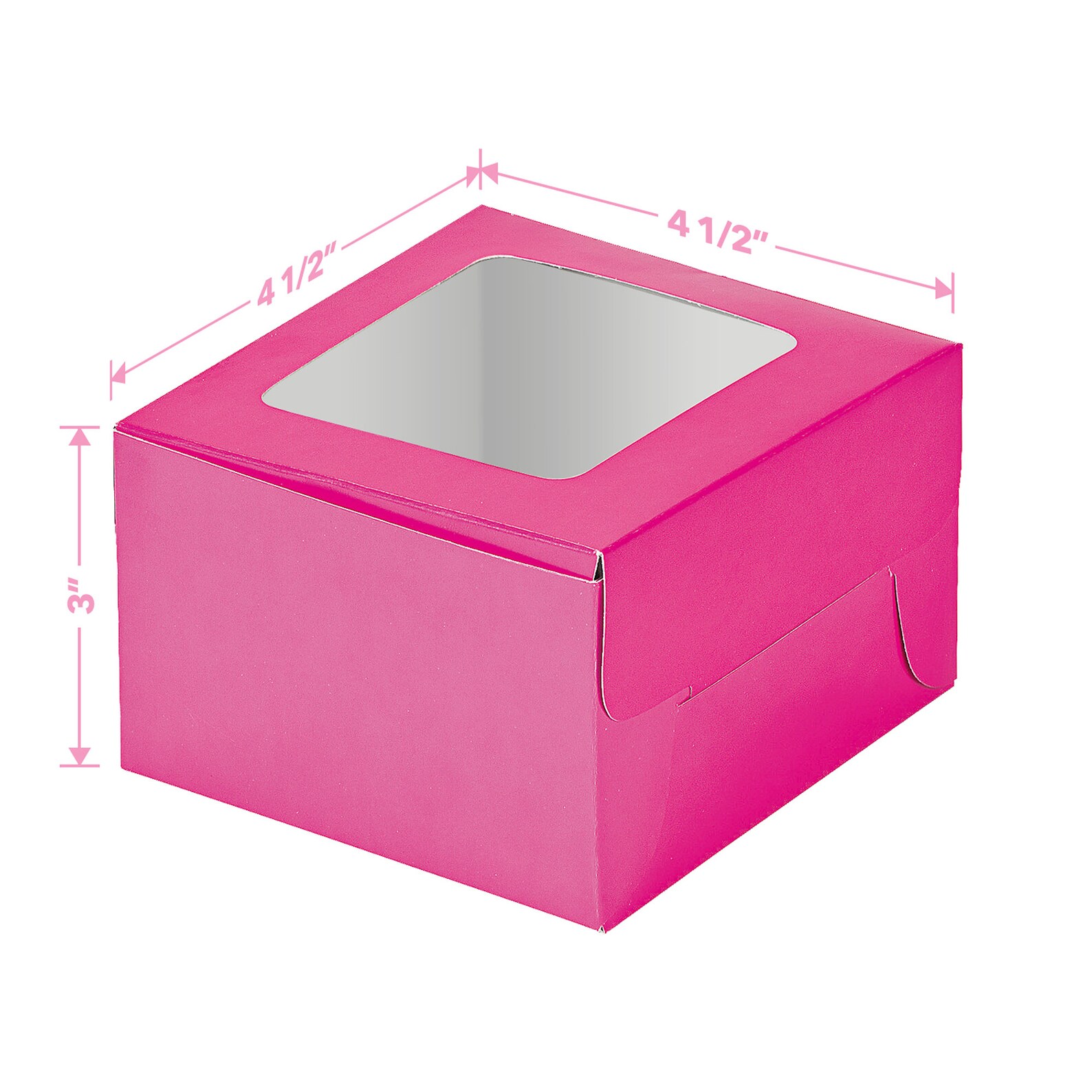 Pink Cupcake Boxes With Sticker Labels Single Cupcake Boxes Etsy
