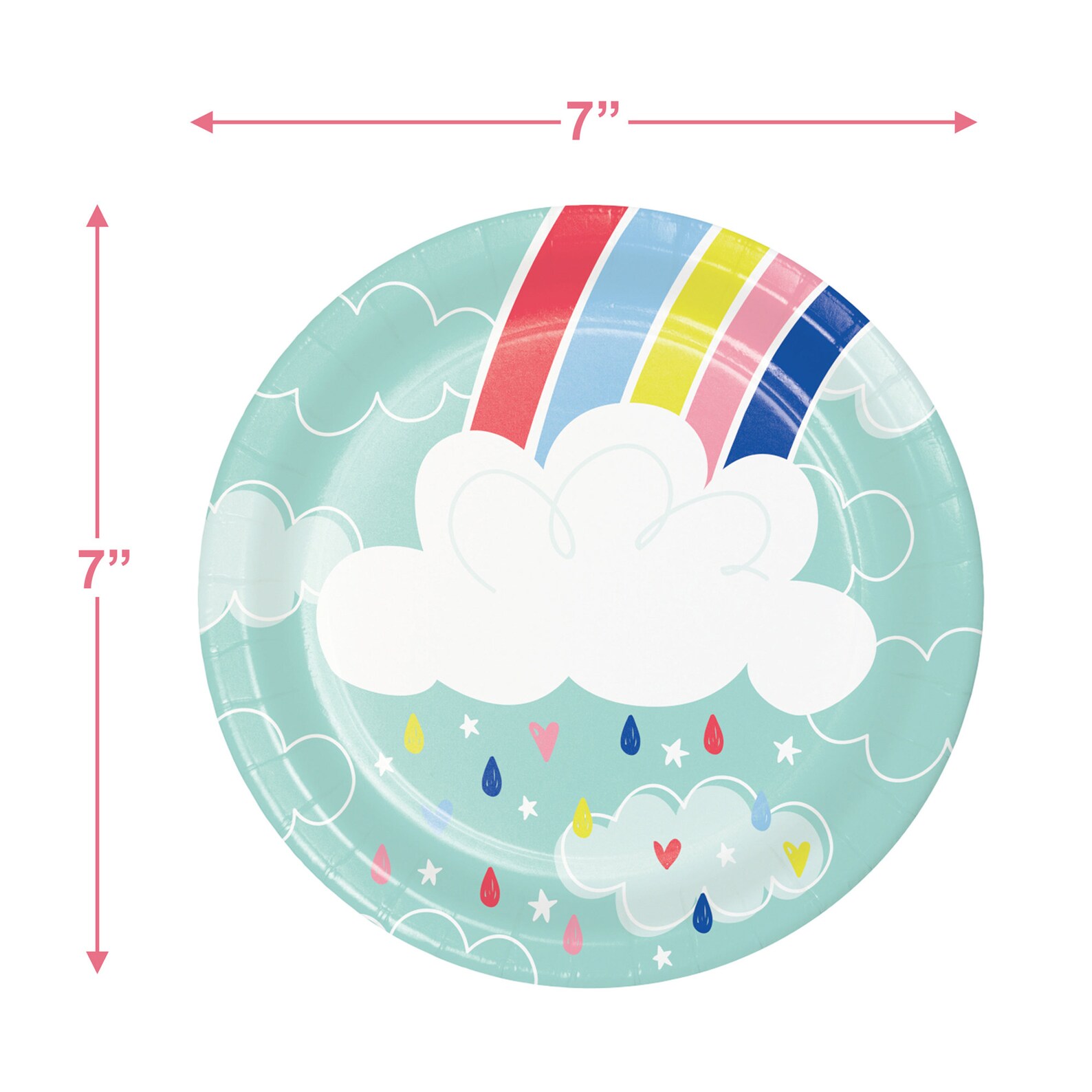 Rainbow Party Supplies Dessert Plates Napkins and Cups for Etsy