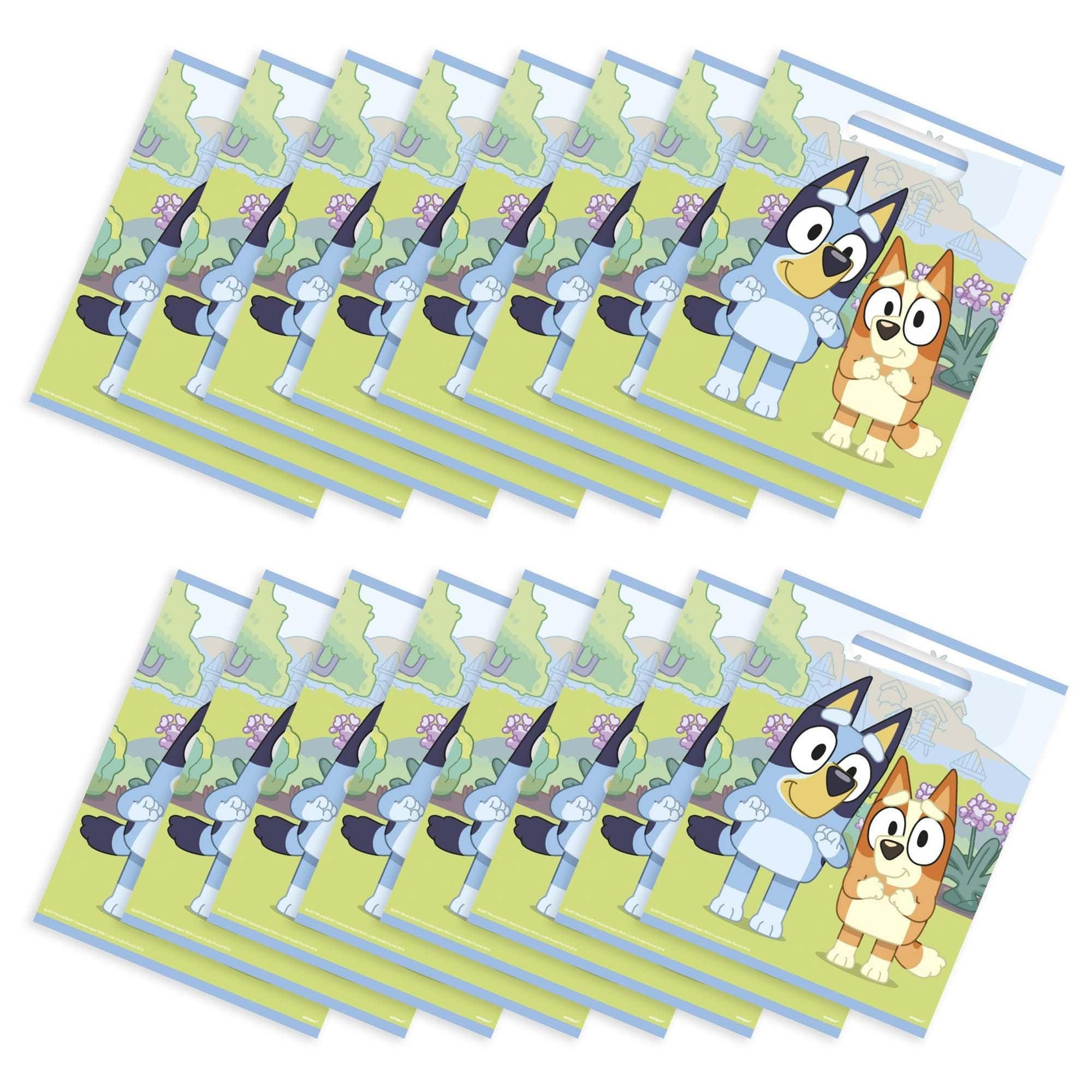 Bluey Plastic Loot Bags - 16 Pack