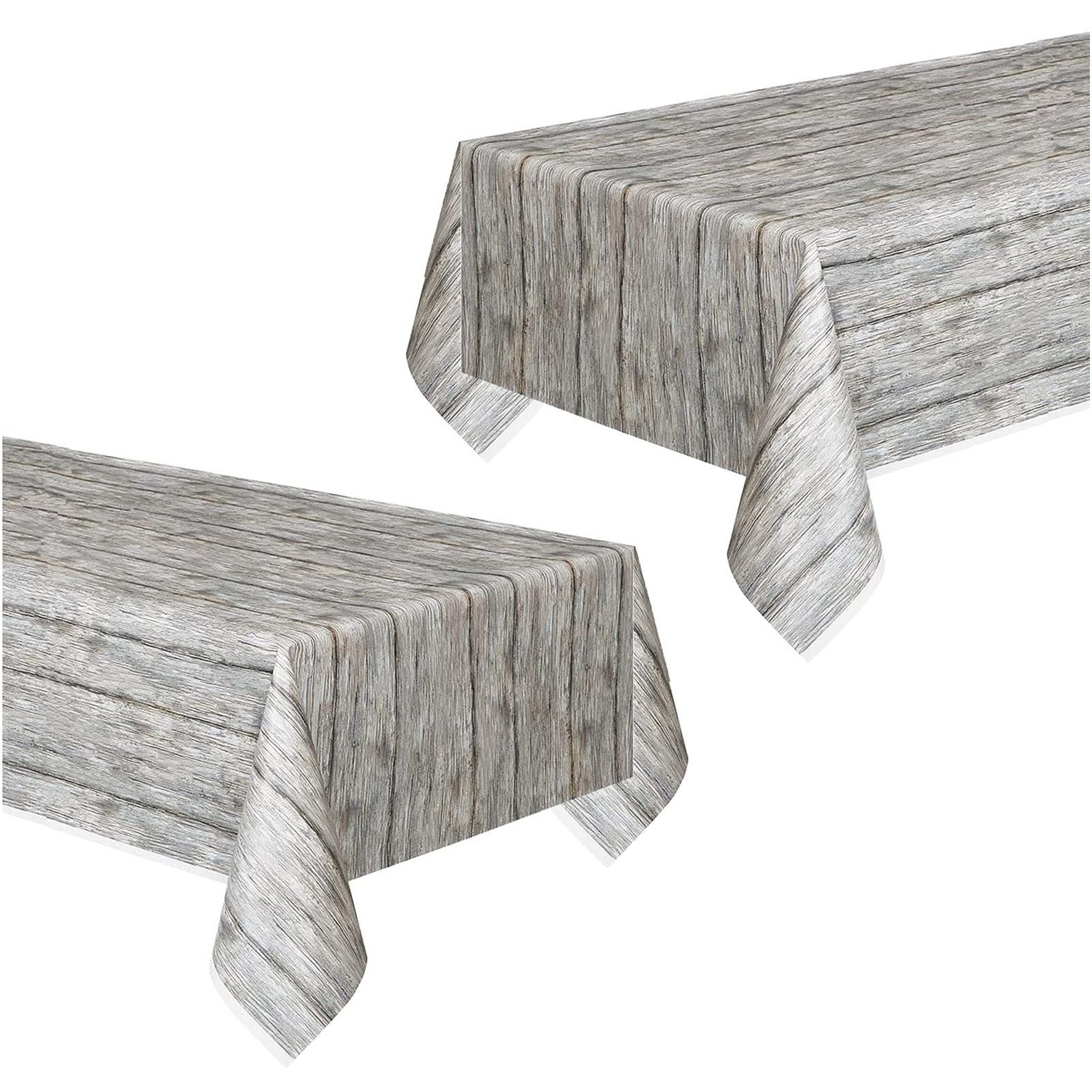 Gray Wood Grain Rustic Plastic Table Cover 54 x Etsy