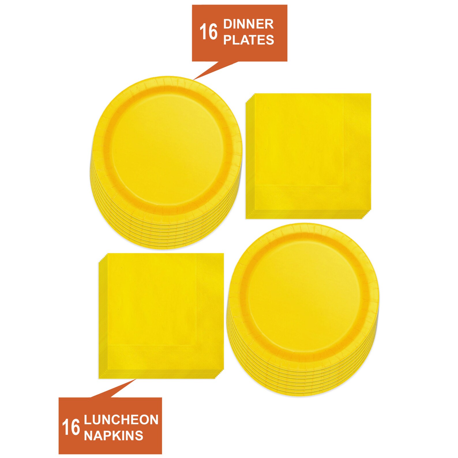 Sunflower Yellow Paper Dinner Plates and Luncheon Napkins Etsy