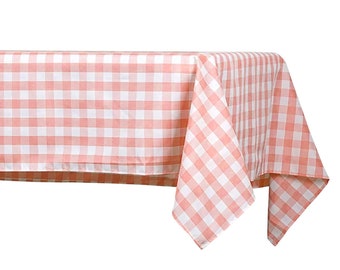 Pink Checkered Tablecloth - Etsy