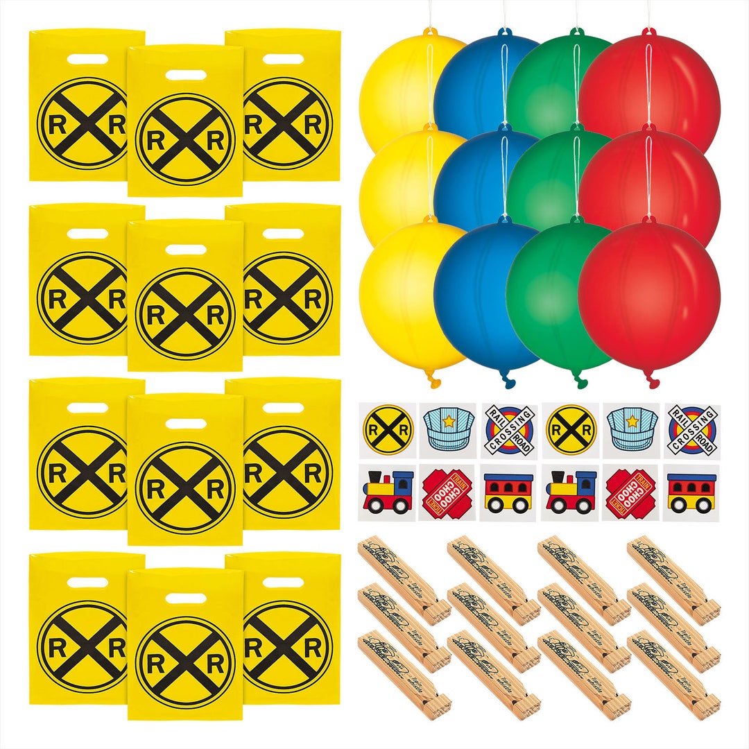 All Aboard Train Party Favors Railroad Goody Bags Wooden Etsy