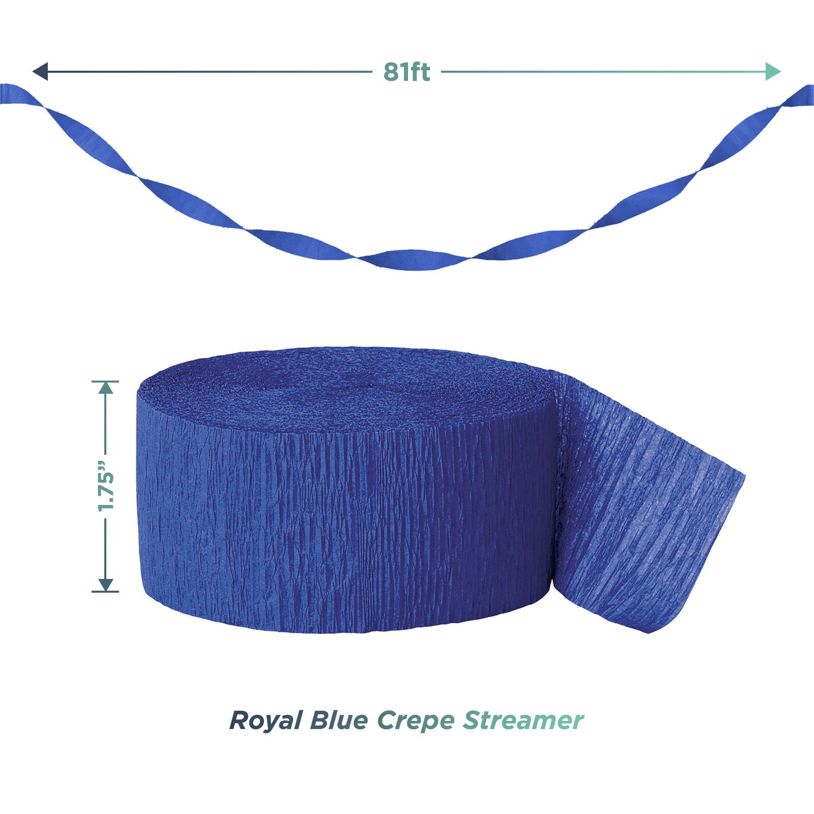 Paper Streamers Royal Blue White Paper Craft Streamers - Temu