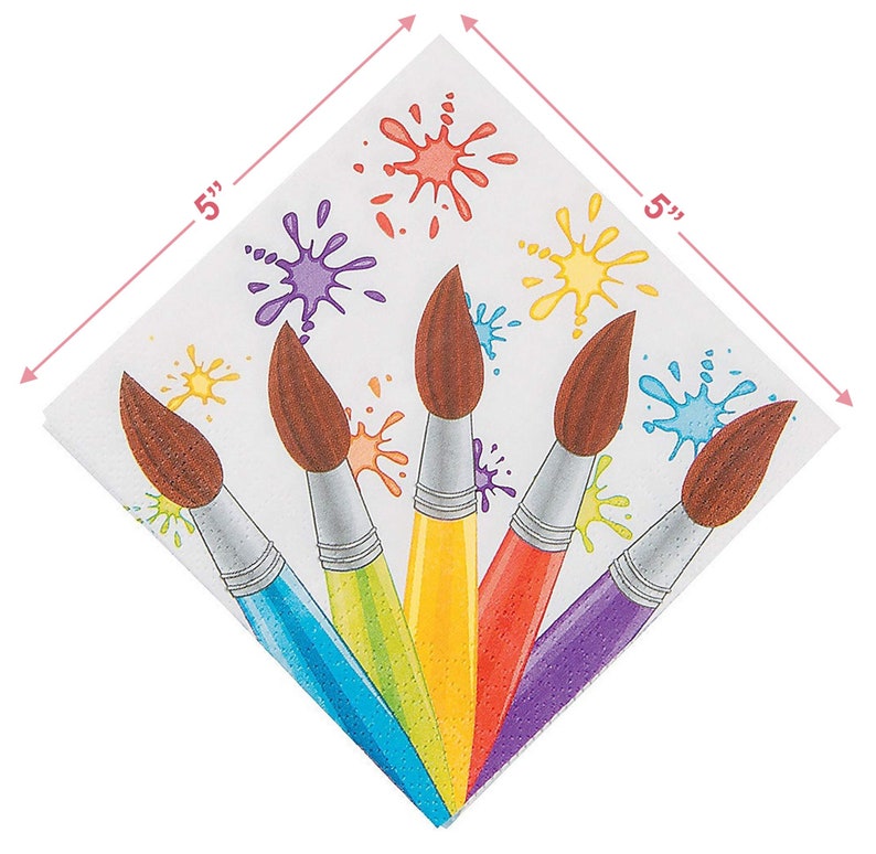 Art Party Supplies Paint Palette Paper Dessert Plates and Etsy