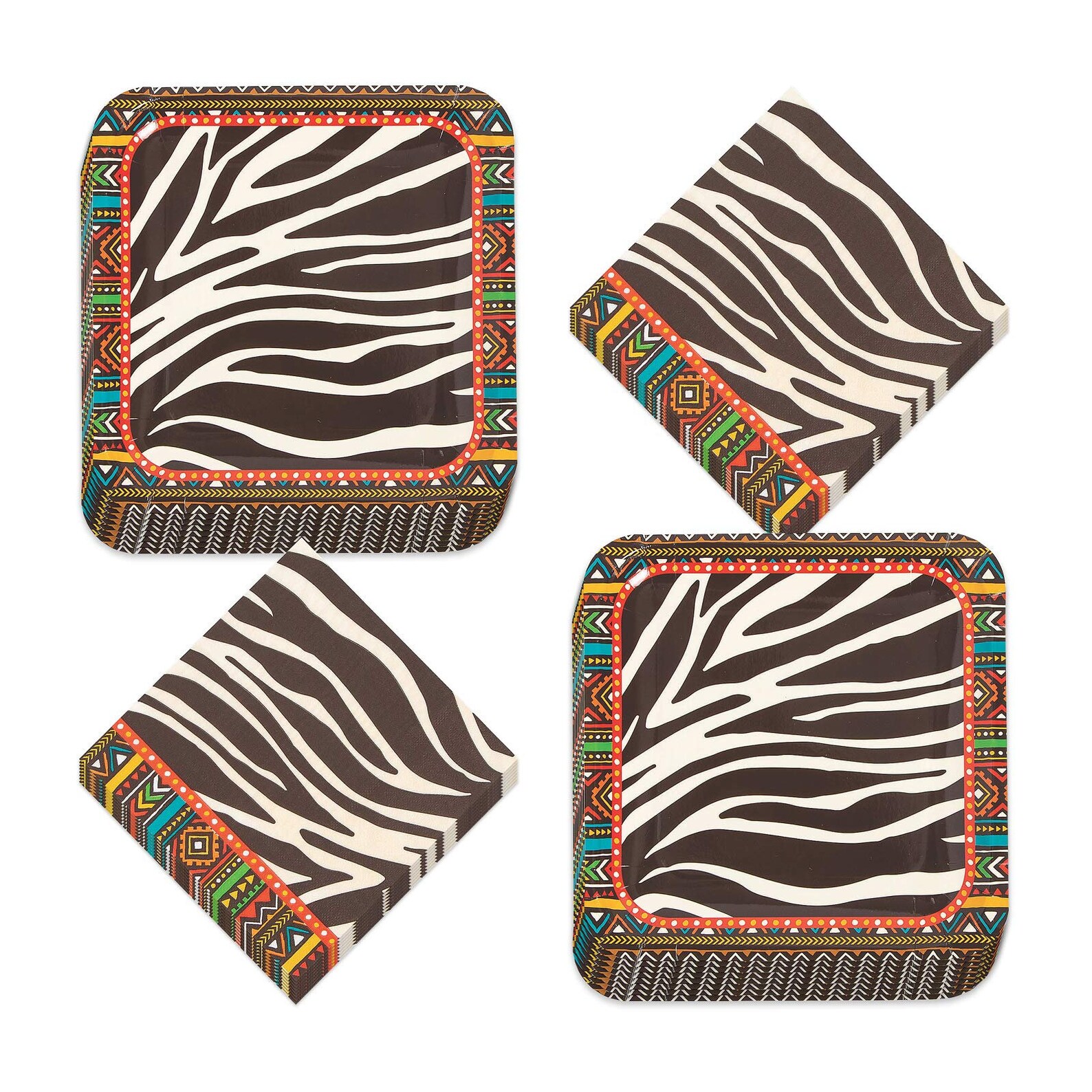 Safari animal print party supplies zebra paper dinner plates etsy