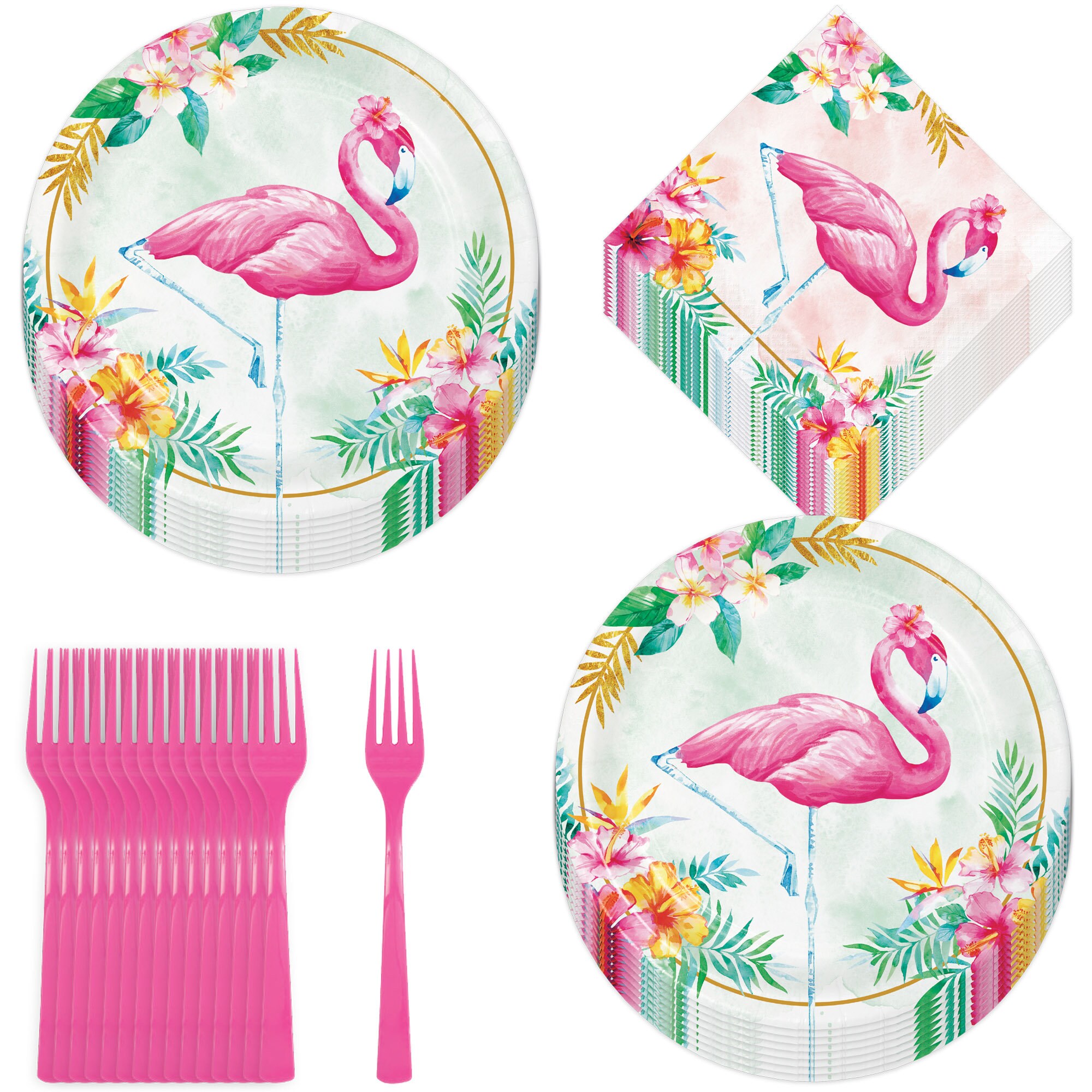 Flamingo Large Paper Plates – Clafoutis