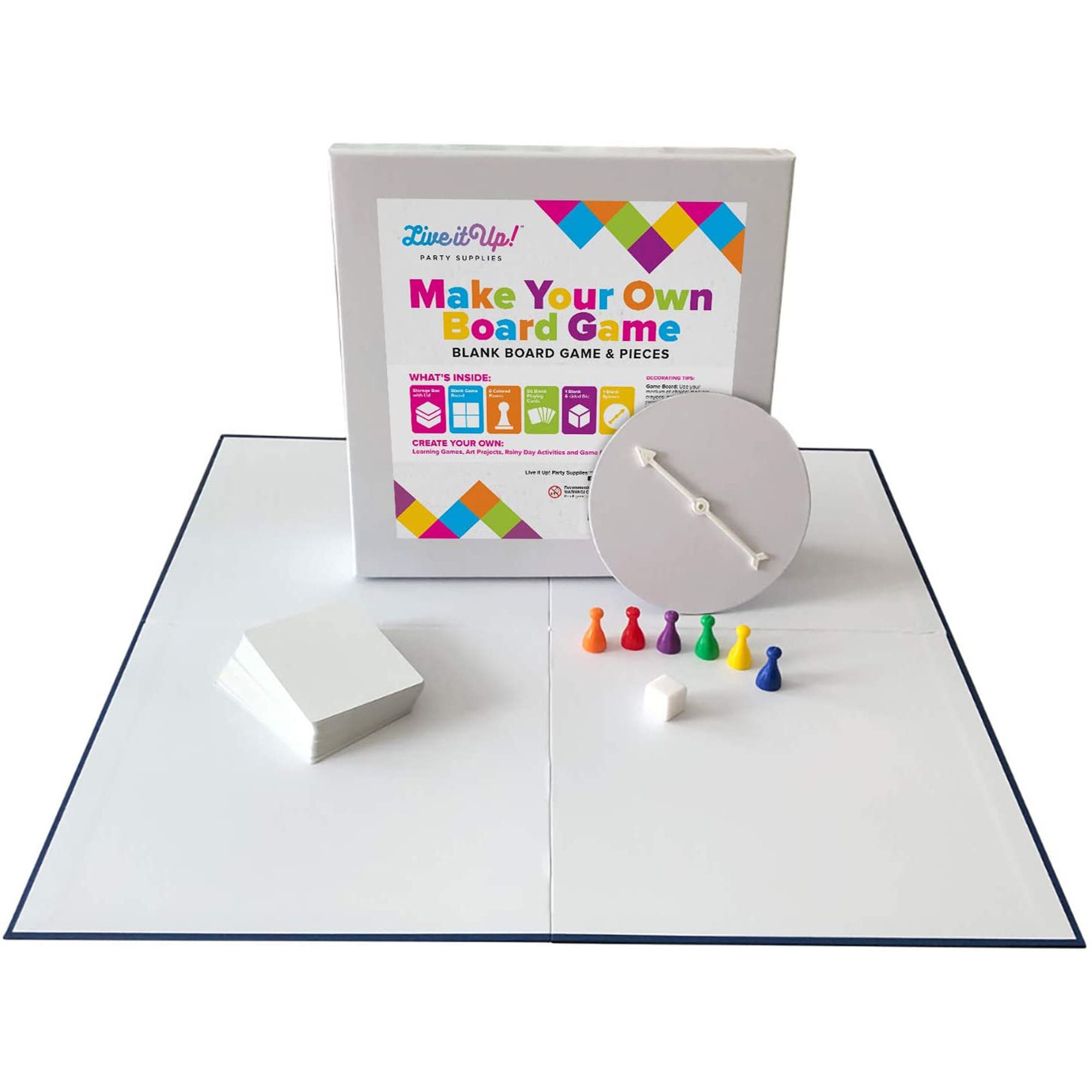 Create Your Own Board Game blank Board Game and Pieces DIY 