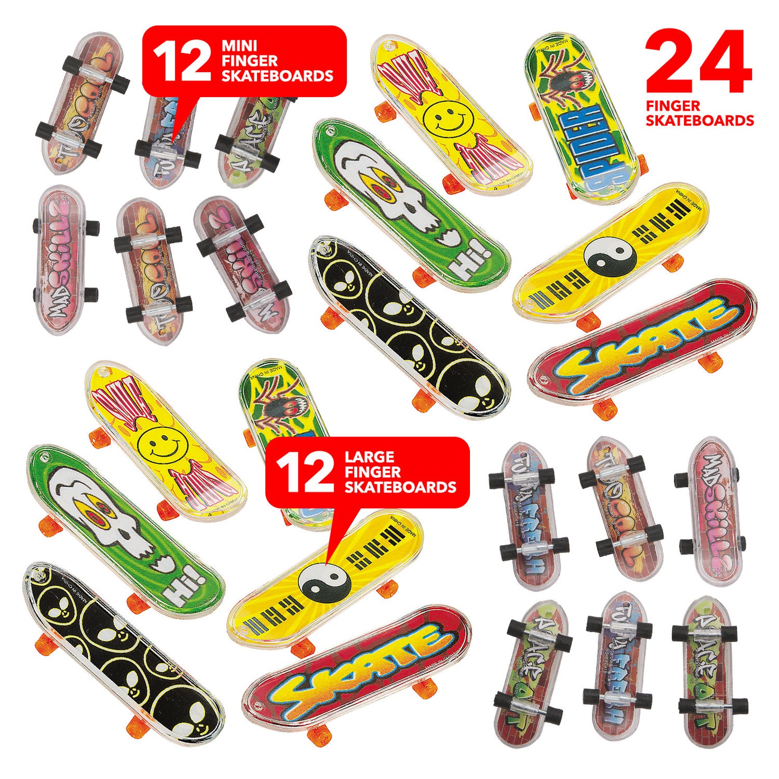 Finger Skateboards For Kids Set of 12 Large and 12 Mini Toy Etsy