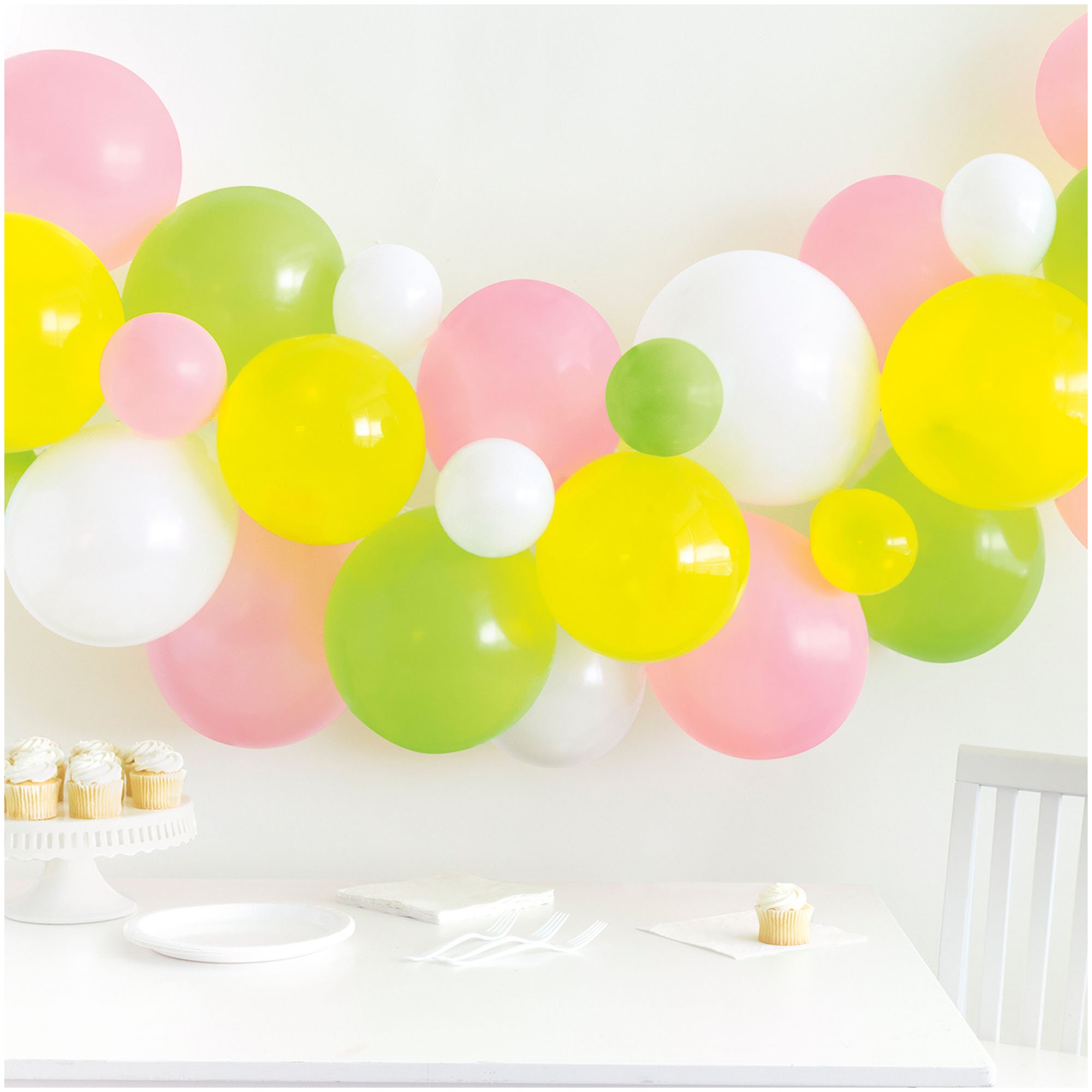 Spring Balloon Colours Assorted Spring Colors Latex Balloon Garland Kit in Pink, Yellow, and ...