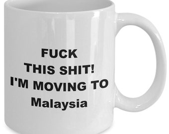 Moving to Malaysia - relocating to Malaysia gift - Malaysia mug - co-worker relocation present - immigration to Malaysia - moving away mug