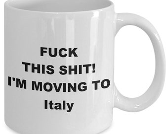 Moving to Italy - relocating to Italy gift - Italy mug - co-worker relocation present - immigration to Italy - moving away mug