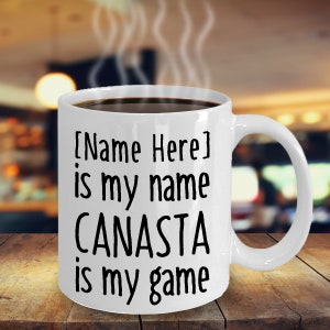 Canasta gifts, Personalized Canasta mug, Canasta card game, card game mug, Personalized coffee mug, Canasta sister mug, Canasta mug