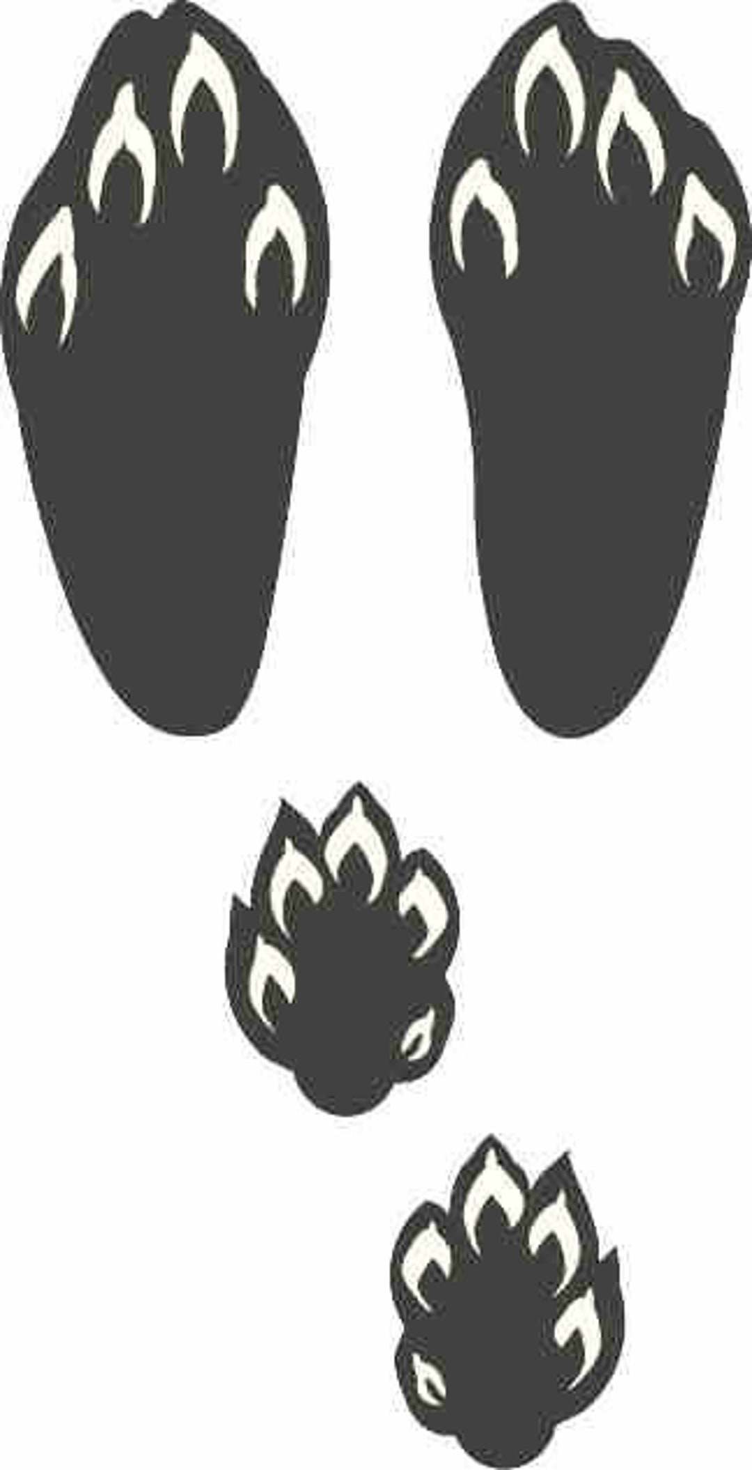 Cotton Tail, Snowshoe Hare Track Decals Foot Prints Etsy UK