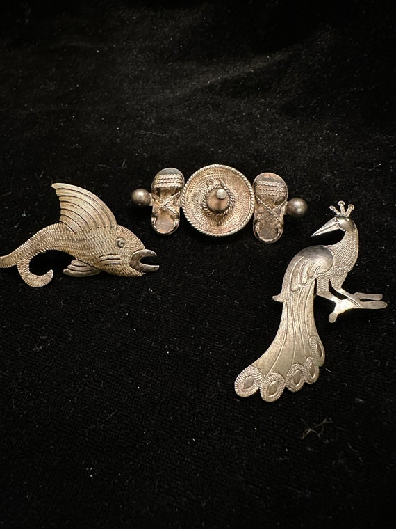 Mexican Sterling Brooches - image 1