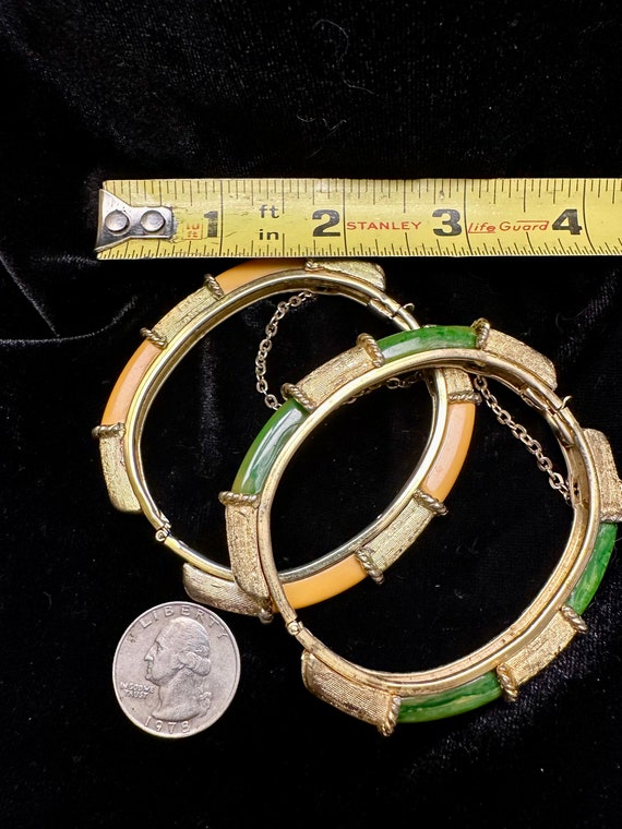Vintage Bakelite Bracelets: Butterscotch & Spinac… - image 6